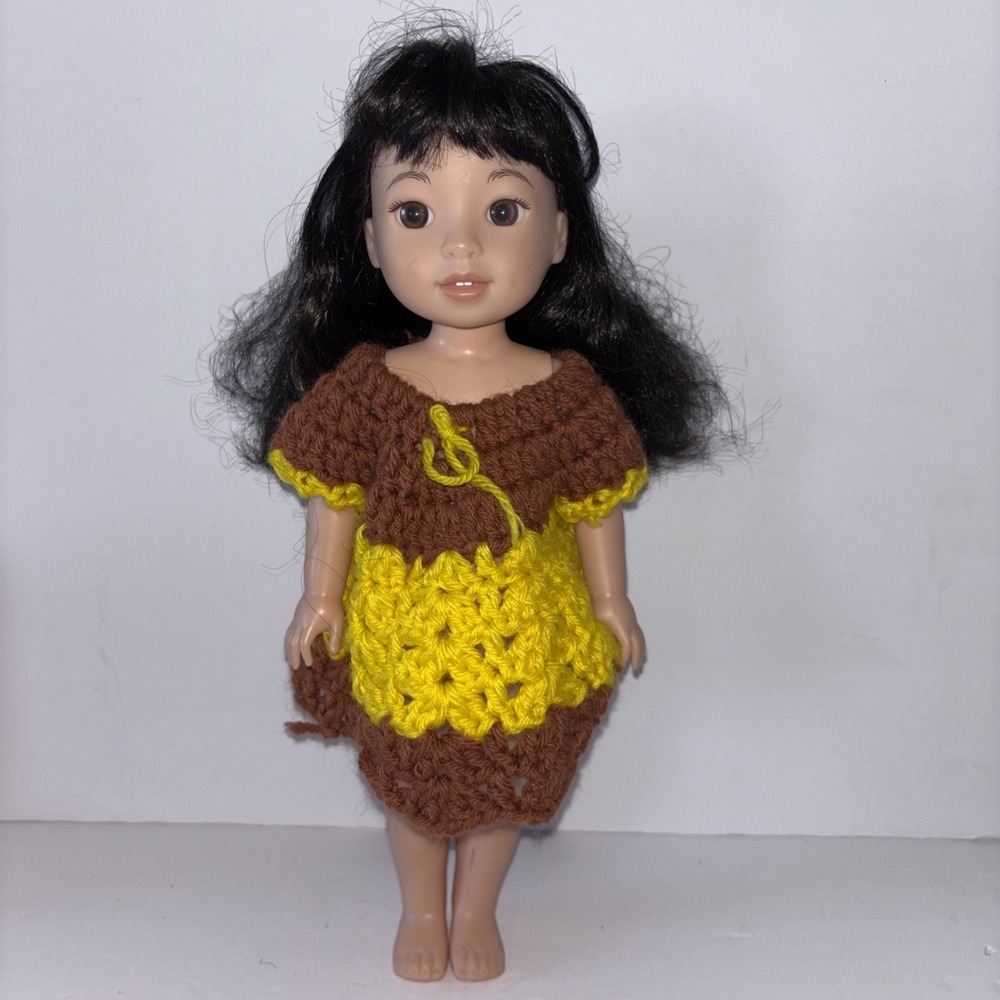 American Girl Wellie Wishers 14" Doll Black Hair & Brown Eyes Asian Emerson